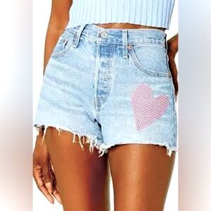 Levi’s 501 150th Anniversary Jean Short Blue Light-Wash Women’s Size 18W.